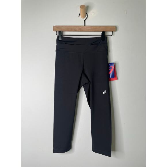 Asics Black Capri Leggings Size XS Running Activewear Athleisure - Picture 3 of 9